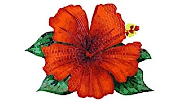 Artistry In Mosaics Hibiscus Glass Mosaic | 27" x 35" | G-HFM