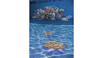 Artistry In Mosaics Loggerhead Turtle with shadow Glass Mosaic | Large - 36" x 38" | G-LTSHL