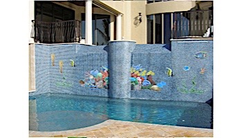 Artistry In Mosaics Reef Scene Glass Mosaic | 37" x 100" | G-RSL