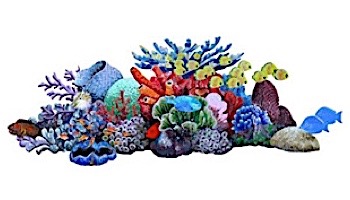 Artistry In Mosaics Reef Scene Glass Mosaic | 37" x 100" | G-RSL