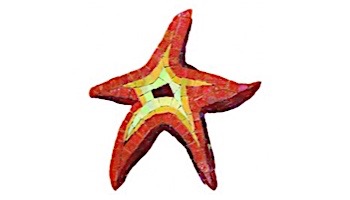 Artistry In Mosaics Starfish Glass Mosaic | 8" x 6" | G-STS