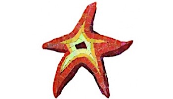 Artistry In Mosaics Starfish Glass Mosaic | 8" x 6" | G-STS