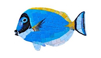 Artistry In Mosaics Surgeon Fish Glass Mosaic | 6" x 10" | G-SFS