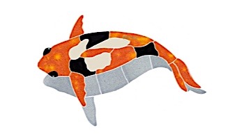 Artistry In Mosaics Koi Fish with Shadow Mosaic | Orange - 6" x 11" | KFSORALS