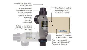 Jandy AquaPure PureLink 3-Port 14-Blade Replacement Salt Cell Kit | 40,000 Gallons | PLC1400