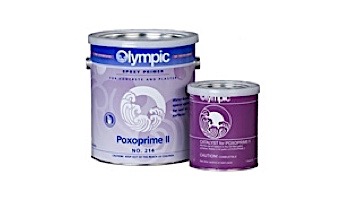 Olympic Poxolon 2 Epoxy Pool Paint Kit | Paint + Catalyst 1-Gallon | Blue Mist | 2231 G