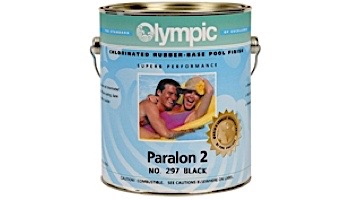Olympic Paralon 2 Chlorinated Rubber Pool Paint | 1-Gallon | Black | 297 G