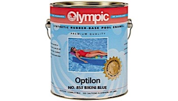 Olympic Optilon Synthetic Rubber Pool Paint | 1-Gallon | Bikini Blue | 853 G