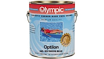 Olympic Optilon Synthetic Rubber Pool Paint | 1-Gallon | Bikini Blue | 853 G