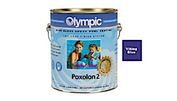 Olympic Poxolon 2 Epoxy Pool Paint Kit | Paint + Catalyst 1-Gallon | Viking Blue | 2212 G