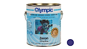 Olympic Zeron Epoxy Pool Paint Kit | Paint + Catalyst 1-Gallon | Viking Blue | 7276 G