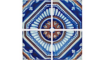 National Pool Tile Iberia Series | Royal Blue Print | Cadiz