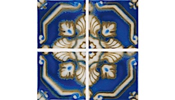 National Pool Tile Iberia Series | Royal Blue Print | Cadiz
