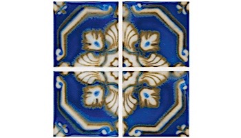 National Pool Tile Iberia Series | Royal Blue Print | La-Mancha