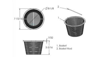 AquaStar Skimmer Basket with Stainless Steel Handle | SK6