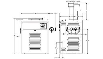Jandy Legacy LRZ Pool Heater | 325,000 BTU Propane | Millivolt Standing Pilot | Manual Control | Polymer Heads | LRZ325MP