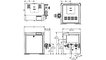 Jandy LXi Pool Heater | 300,000 BTU Natural Gas | Electronic Ignition | Digital Controls | Polymer Heads | LXi300N