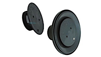 AquaStar 4" Adjustable Floor Return Fitting with Water Stop | Black | 4DIV102