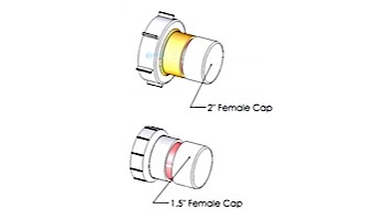 AutoPilot Manifold Cap Kit | 2" Female Cap and 1.5" Female Cap | 996