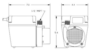 Franklin Electric Model 3E-12NR Small Submersible Pump | 670GPH 115V with 6" Cord | 503203