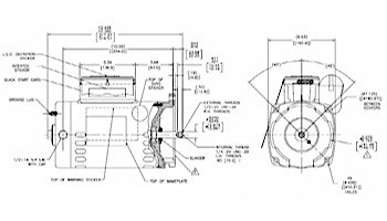 Century A.O. Smith GUARDIAN Square Flange Up-Rated SVRS Motor 3G10430 | 1HP 115/230V | BG853A