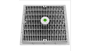 AquaStar 12" Square MoFlow Suction Outlet Cover and Mud Frame | White | 12MF101