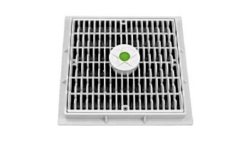 AquaStar 9x9 Square Wave Anti Entrapment Suction Outlet Covers and Frames Light Gray | WAV9103VGB