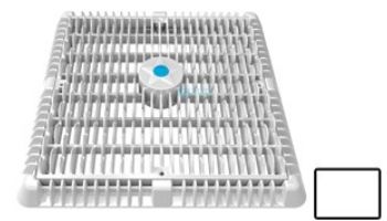 AquaStar 12_quot; Square Wave Suction Outlet Cover with Vented Riser Ring with Mud Frame (VGB Series) | White | WAV12WR101