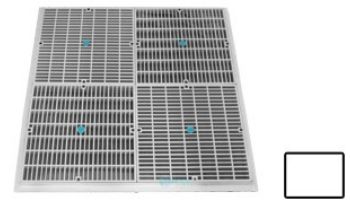 AquaStar 24" Square Mud Frame | with Four 12" Square Flat Grates | (VGB Series) | Blue | 24104