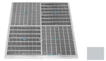 AquaStar 24" Square Mud Frame | with Four 12" Square Flat Grates | (VGB Series) | Blue | 24104