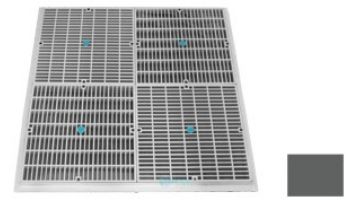 AquaStar 24" Square Mud Frame | with Four 12" Square Flat Grates | (VGB Series) | Blue | 24104