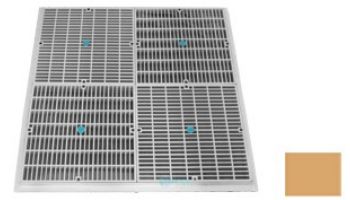 AquaStar 24" Square Mud Frame | with Four 12" Square Flat Grates | (VGB Series) | Blue | 24104