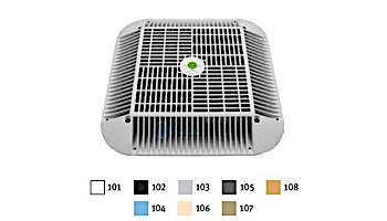 AquaStar 16" Square Anti-Entrapment Suction Outlet Cover and Retro-Adapter Sub-Frame for 12" Square 1" Deep Retrofits (VGB Series) Light Gray | 1216103