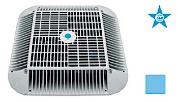 AquaStar 16" Square Anti-Entrapment Suction Outlet Cover and Retro-Adapter Sub-Frame for 12" Square 1" Deep Retrofits (VGB Series) Light Gray | 1216103