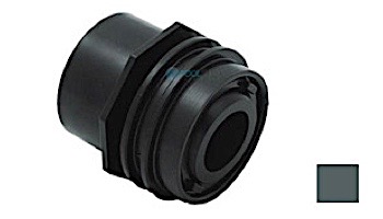 AquaStar Flush-Mount Return Fitting | with Water Stop Eyeball and Nut Aim Flow | Fits Inside 2_quot; Pipe with 3/4_quot; Orifice | Dark Gray | 3305B
