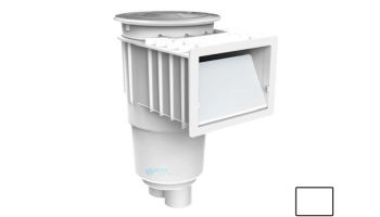 AquaStar Flow Star Standard Skimmer with Flush Face, Float Assembly, Basket, Lid and Adjustable Collar | White | SKR201