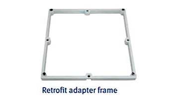 AquaStar 14" Square Anti-Entrapment Suction Outlet Cover and Retro-Adapter Sub-Frame for 9" Square 1" Deep Retrofits (VGB Series) Tan | R914108