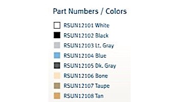 AquaStar 12 inch Square Retrofit SUN Suction Outlet Cover White | RSUN12101