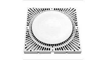 AquaStar 12 inch Square Retrofit SUN Suction Outlet Cover Light Gray | RSUN12103