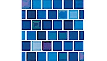National Pool Tile Jules 1x1 Glass Tile | Rustic Blue | 9730-5AT