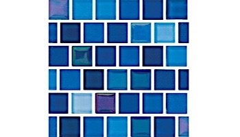 National Pool Tile Jules 1x1 Glass Tile | Aqua Blend | 9734-5AT