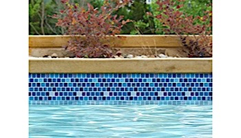 National Pool Tile Jules 1x1 Glass Tile | Bright Cobalt Blue Blend | 9575-5AT