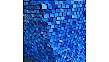 National Pool Tile Jules 1x1 Glass Tile | Bright Cobalt Blue Blend | 9575-5AT