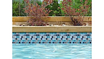 National Pool Tile Jules 1x1 Glass Tile | Rustic Blue | 9730-5AT