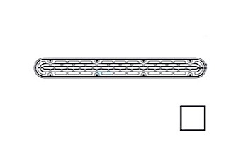 AquaStar 32" Channel Drain Flat Grate Suction Outlet with Screws | Without Frame | White | 32CDFLNF101