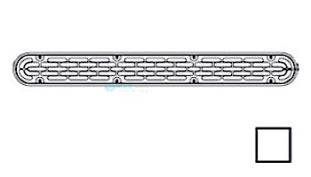 AquaStar 32_quot; Channel Drain Flat Grate Suction Outlet with Screws | Without Frame | White | 32CDFLNF101