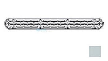 AquaStar 32" Channel Drain Flat Grate Suction Outlet with Screws | Without Frame | White | 32CDFLNF101
