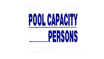 Pool Capacity Persons Sign 12inches x 18inches | SW-15