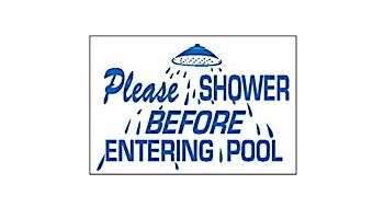 Please Shower Pool Sign 12inches x 18inches | SW-11