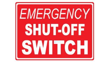 National Stock Sign 9"x12" Sign Safety Emergency Shut Off | SW-40